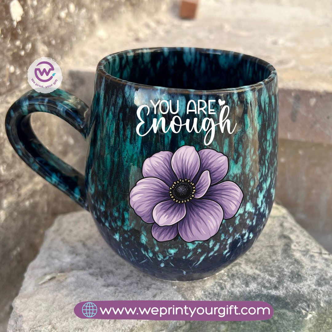 Black & Green Galaxy Pottery Mug โ 400 ml | Digital Art Designs