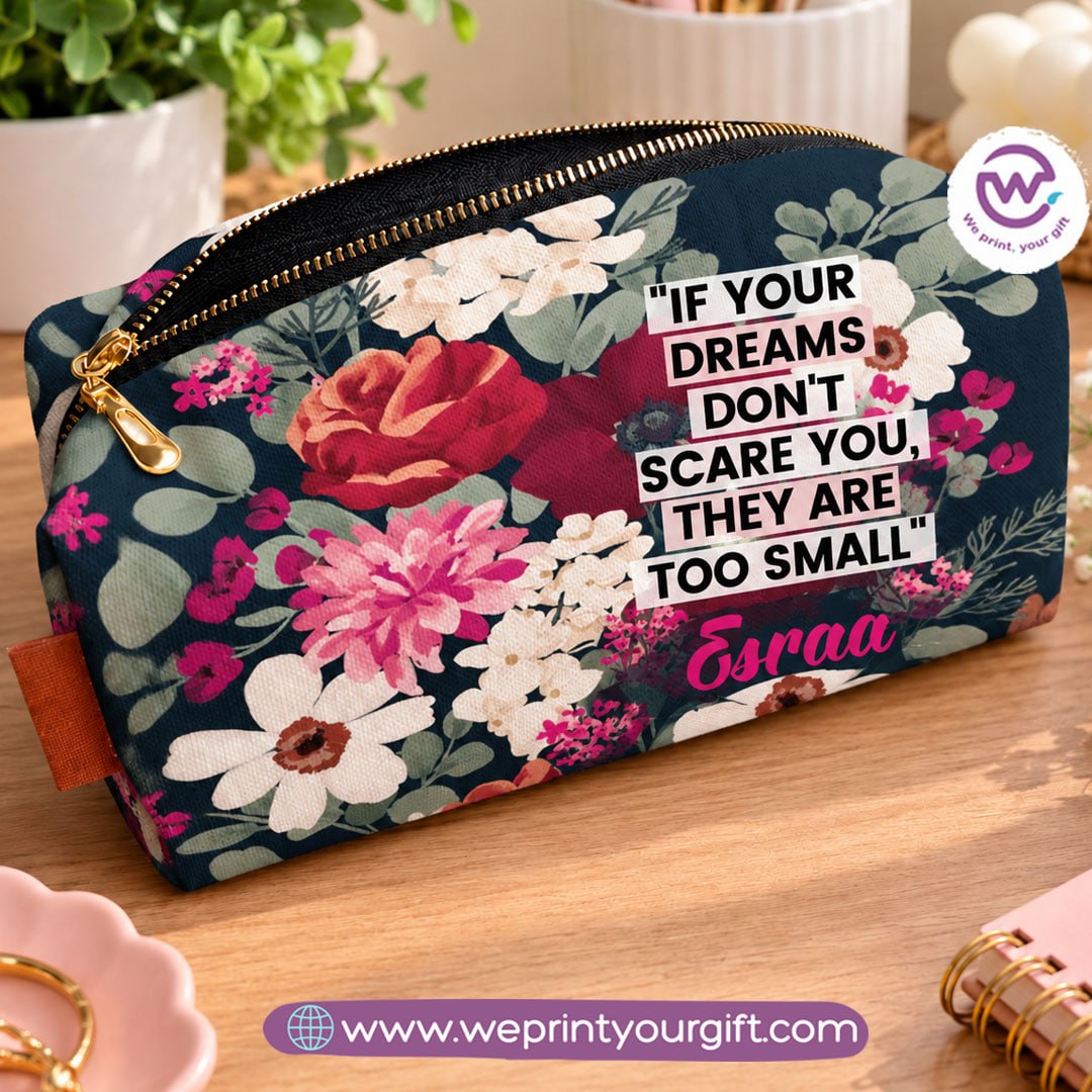 Custom Full-Color Canvas boxy Makeup Pouch - Buy 2 Get 1 Free