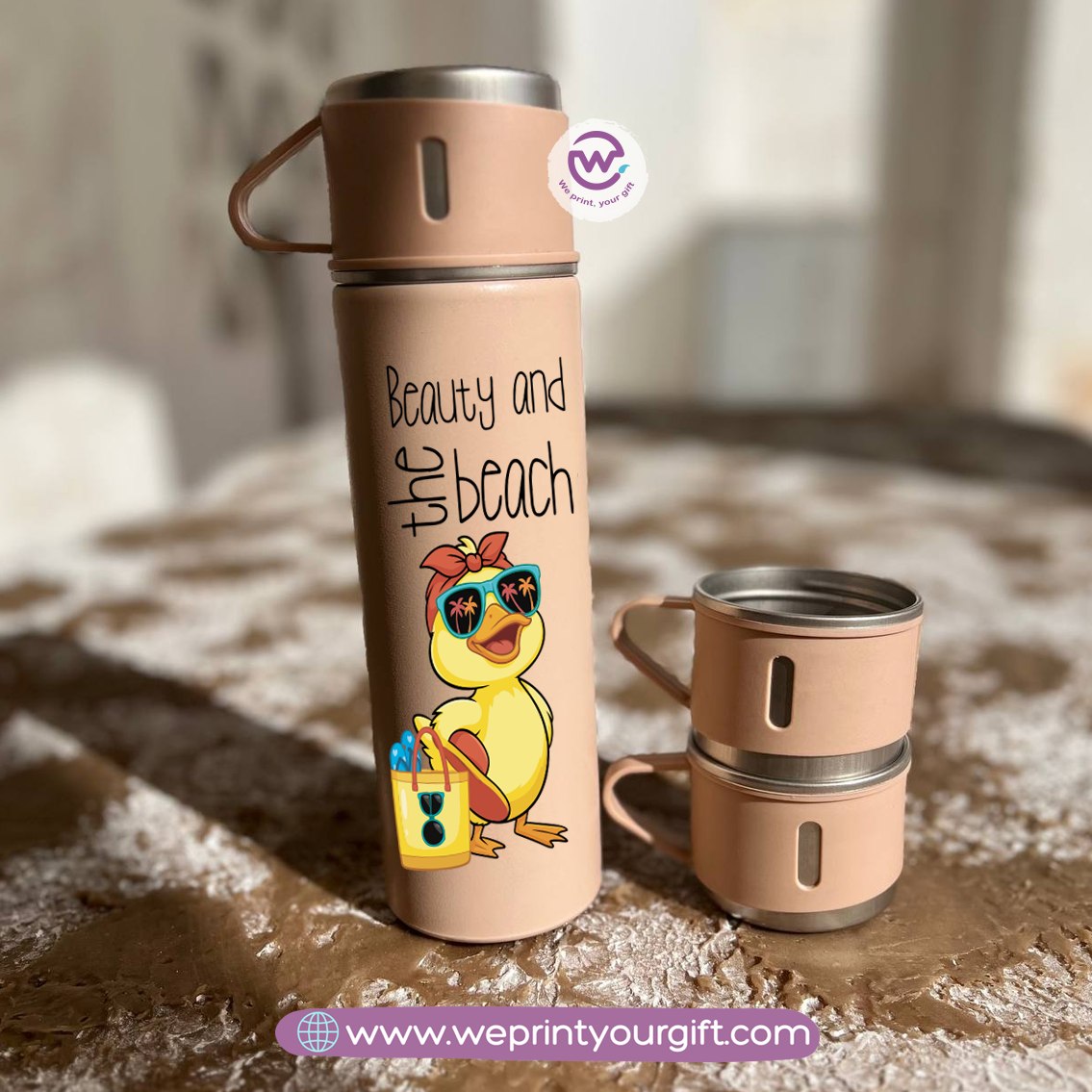Summer & Beach Thermal Flask Set – 500ml