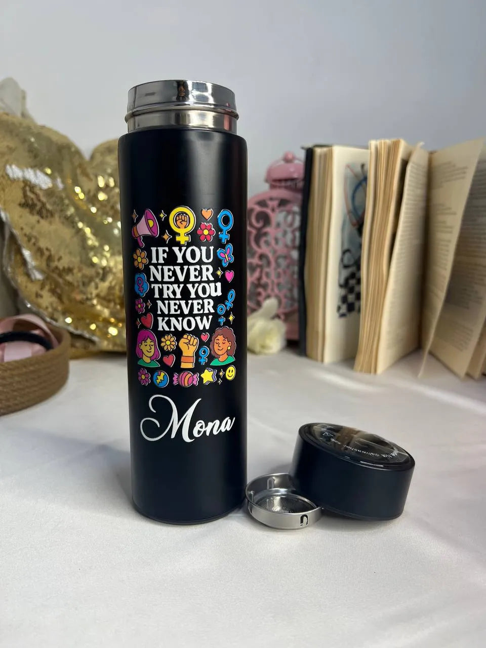 Digital Stainless Steel Thermos with Touch Screen –Sticker Print-Buy 2 Get 1 free - WE PRINT