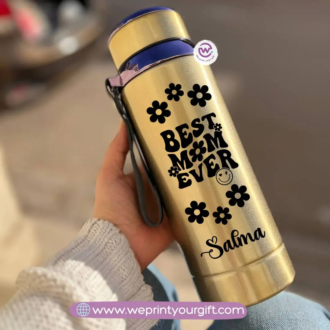 Thermal Bottle Stainless Steel with Infuser – 800ml | Mother’s Day Floral Design - WE PRINT