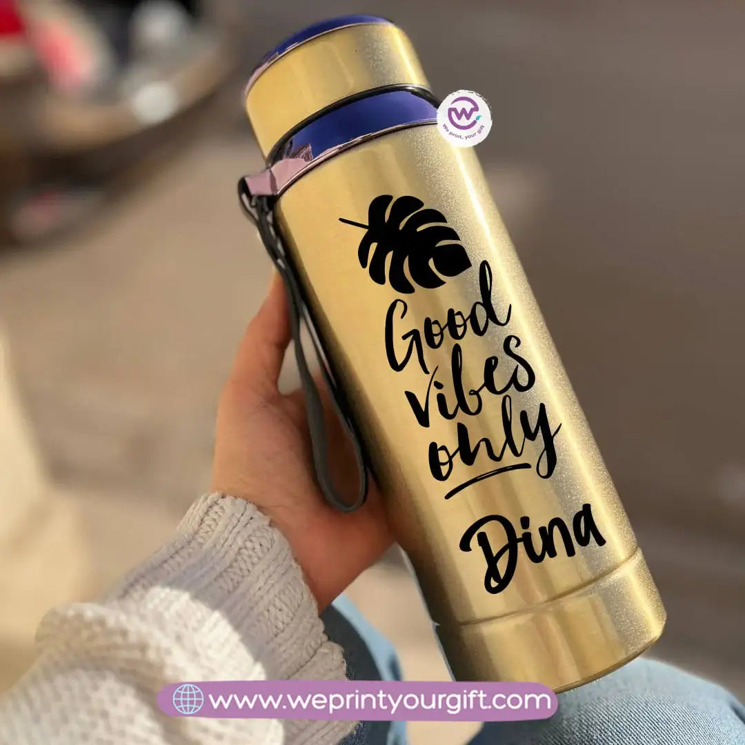 Thermal Bottle Stainless Steel with Infuser – 800ml | Motivational One Line Art Design - WE PRINT