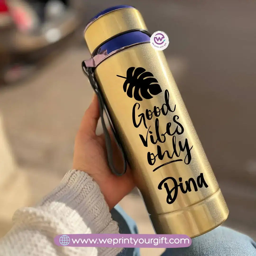 Thermal Bottle Stainless Steel with Infuser – 800ml | Motivational One Line Art Design - WE PRINT