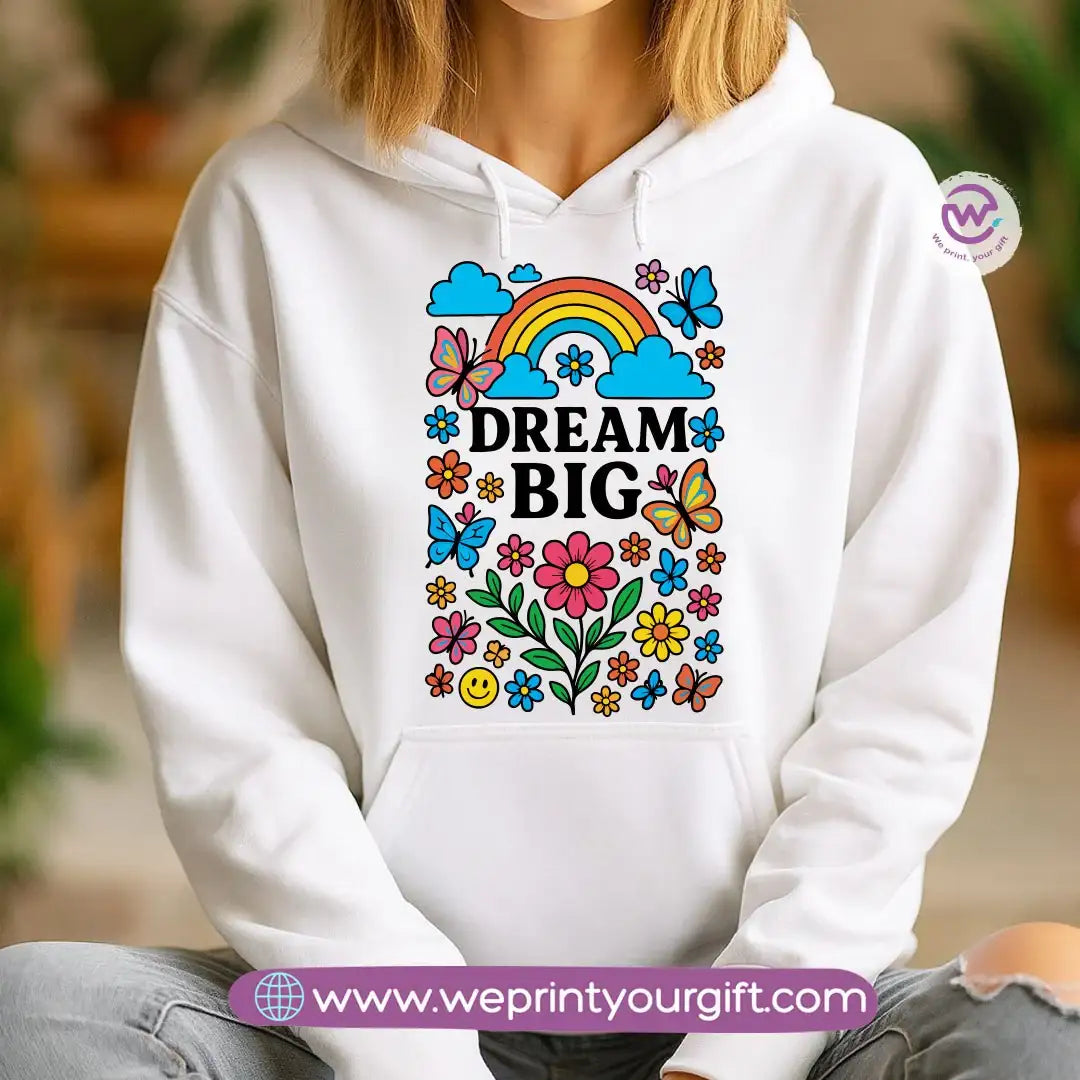 Motivational Doodle Hoodie – Cotton Melton Unisex - WE PRINT