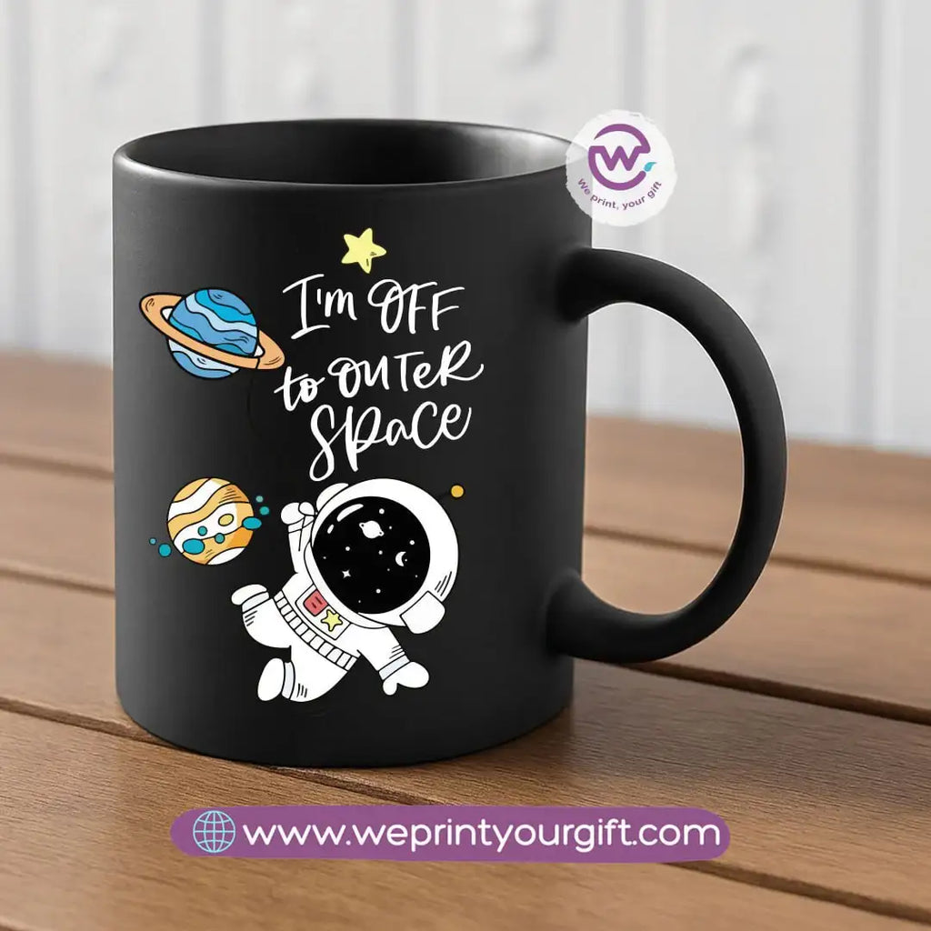 Black Classic Mug – 350 ml | UV Raised Sticker Printing - customization options - WE PRINT