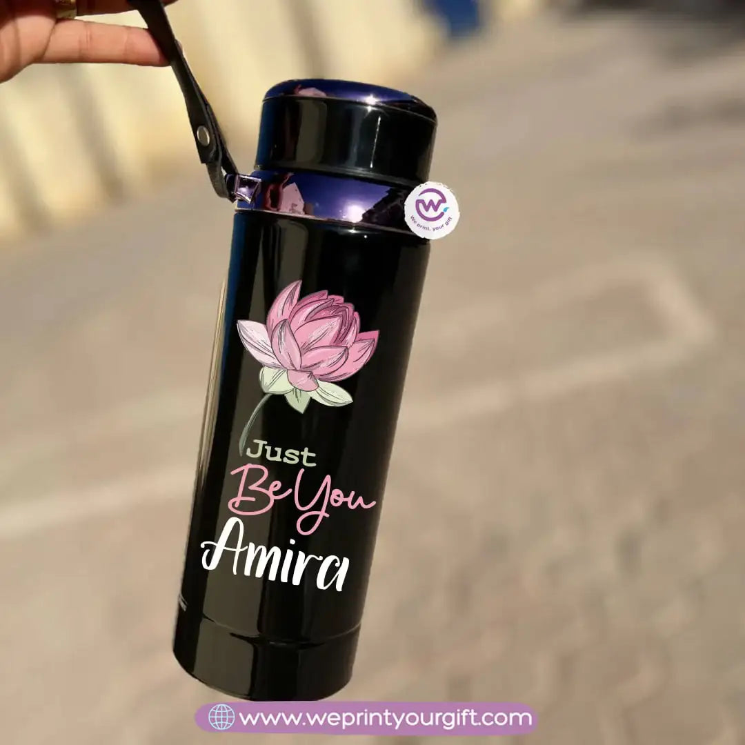 Thermal Bottle Stainless Steel with Infuser – 800ml | Floral Motivational Personalized Design - WE PRINT