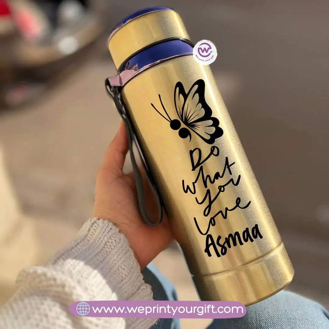Thermal Bottle Stainless Steel with Infuser – 800ml | Motivational One Line Art Design - WE PRINT