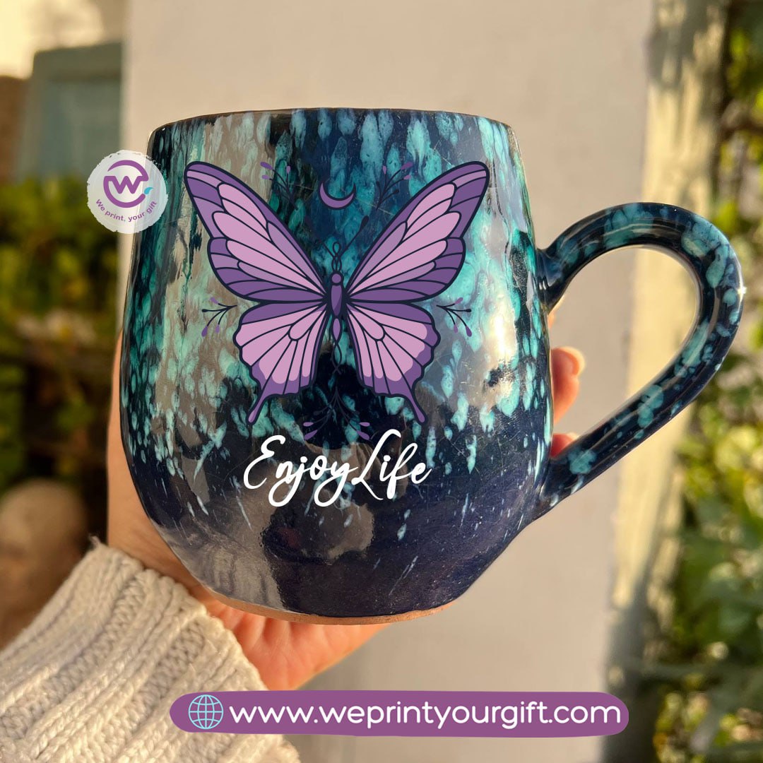 Black & Green Galaxy Pottery Mug โ 400 ml | Digital Art Designs