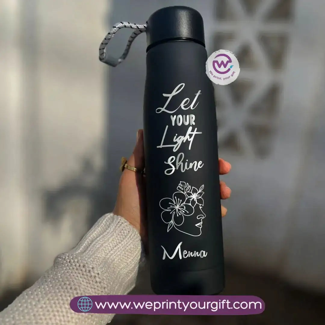 Thermal Stainless Steel Bottle with Strap – One Line Art Edition (500 ml) - WE PRINT
