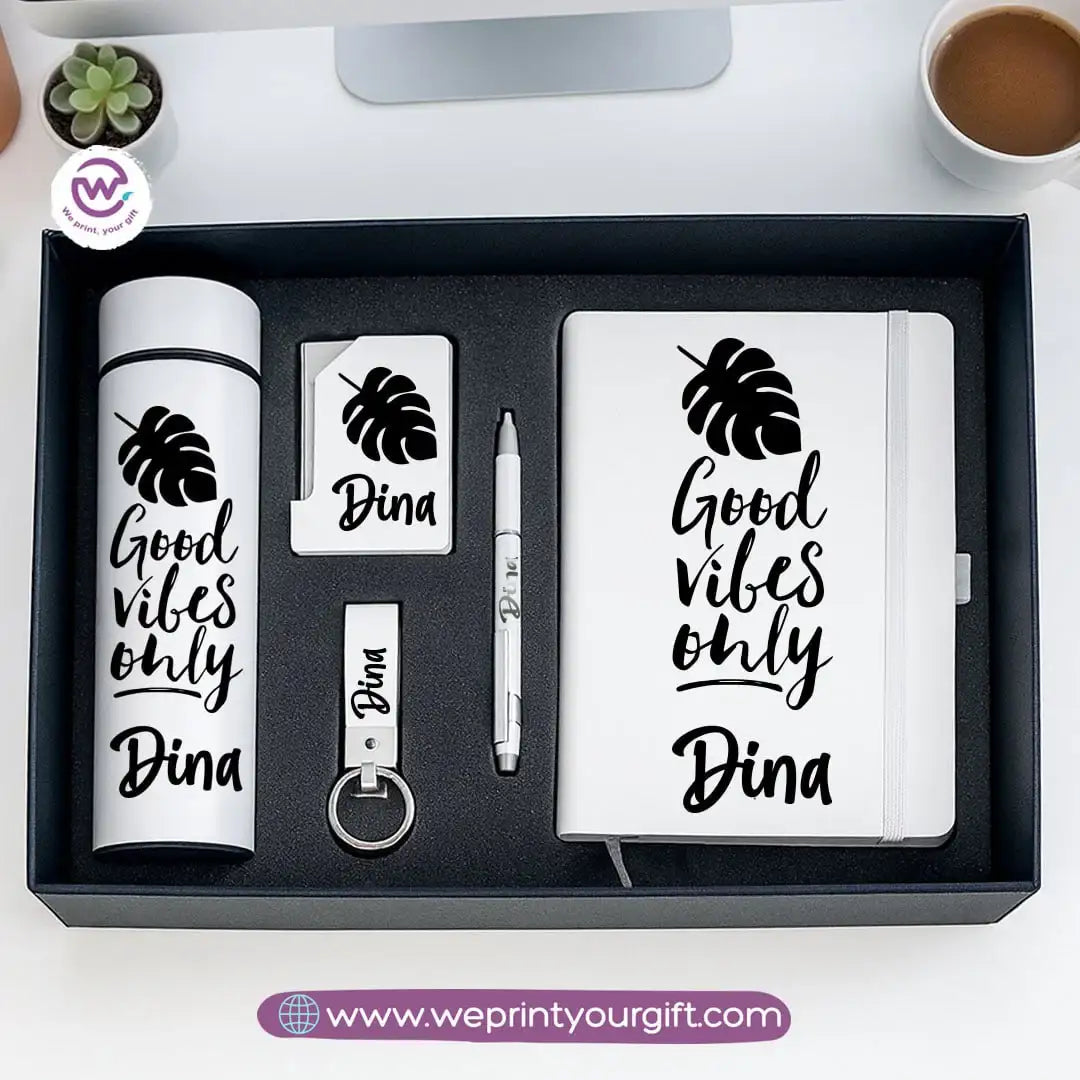 Elegant Personalized Motivation Gift Box with Custom Name – 5-Piece Inspiring Set - WE PRINT