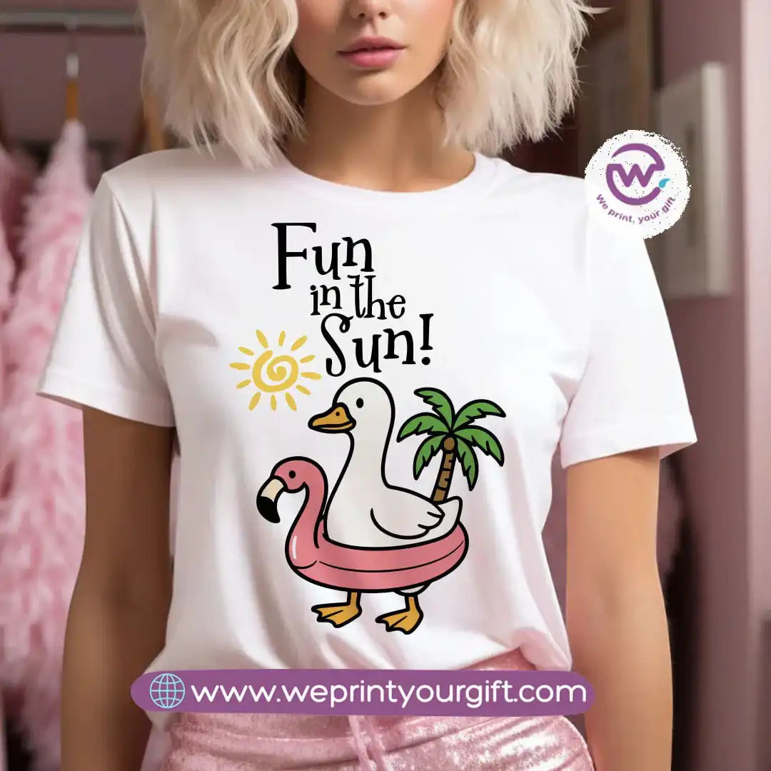 تي شيرت مخصص - بطة وبحر