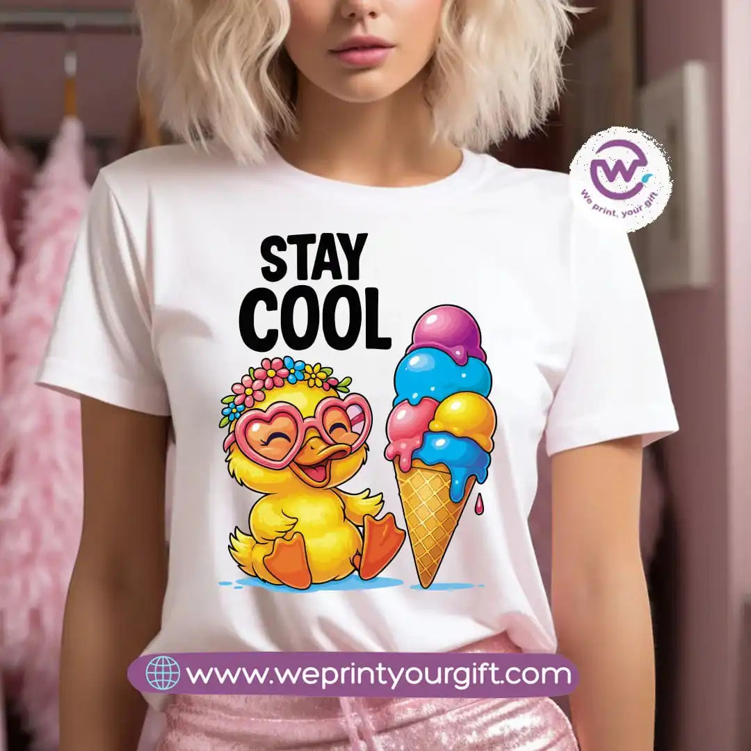 تي شيرت مخصص - بطة وبحر