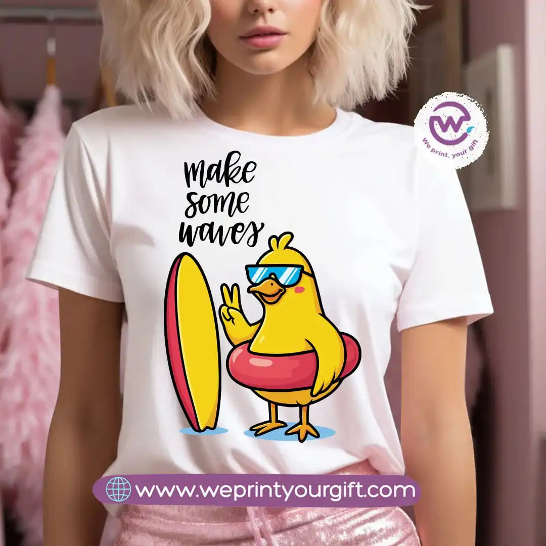 تي شيرت مخصص - بطة وبحر