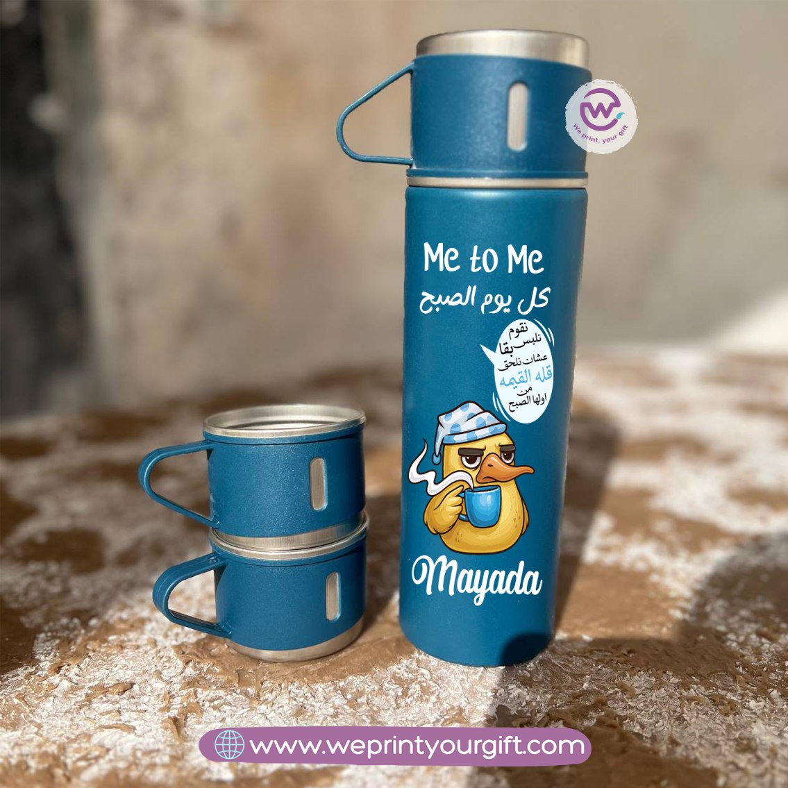 Comic Mood Thermal Flask & Sharing Cups – 500ml