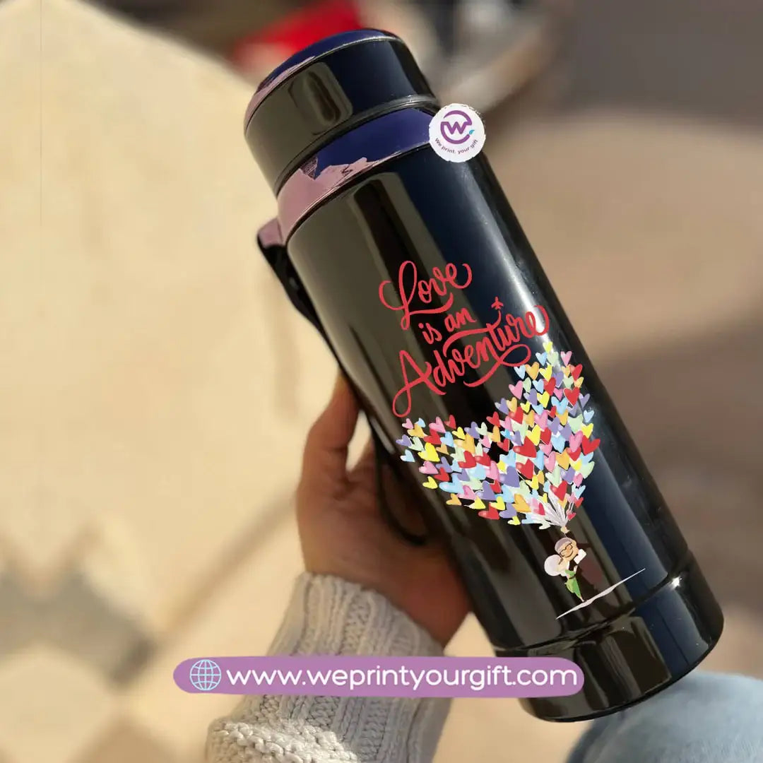 Thermal Bottle Stainless Steel with Infuser – 800ml | Valentine Cartoon Up-Inspired Design - WE PRINT