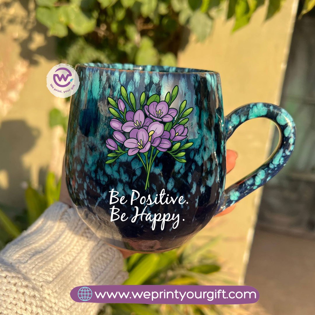 Black & Green Galaxy Pottery Mug โ 400 ml | Digital Art Designs