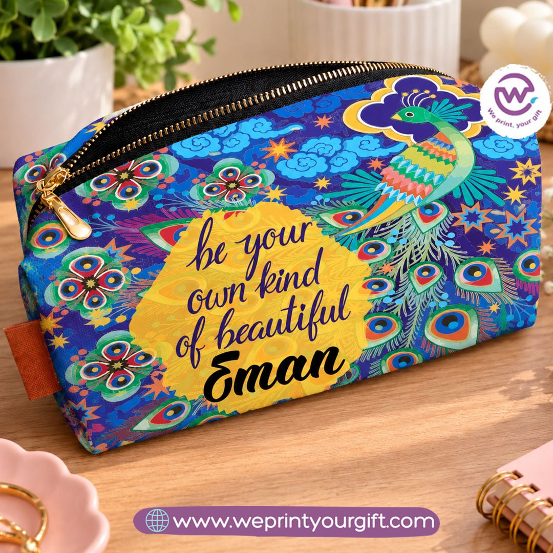 Custom Full-Color Canvas boxy Makeup Pouch - Buy 2 Get 1 Free