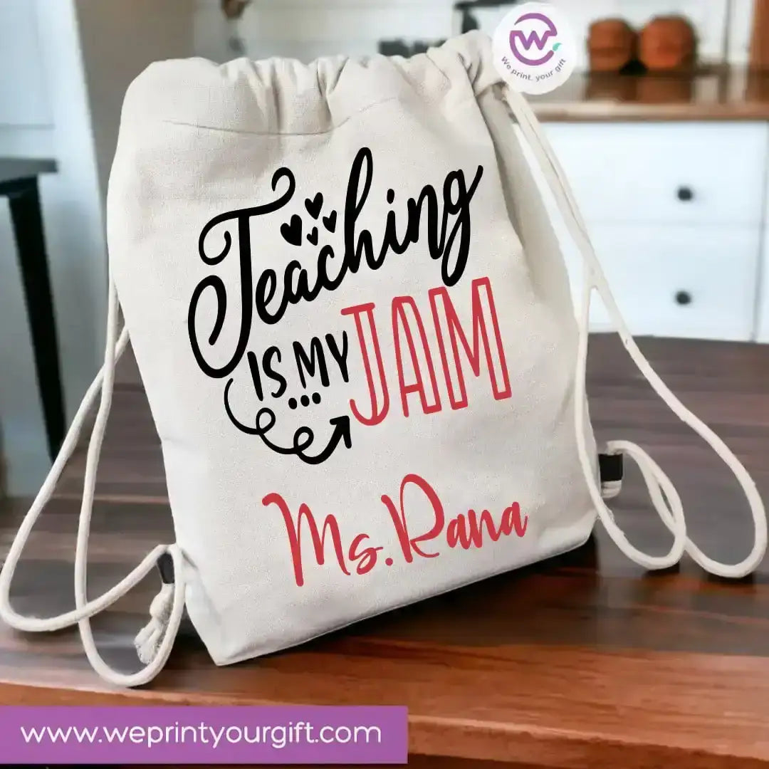 Drawstring Bag- Teacher - WE PRINT