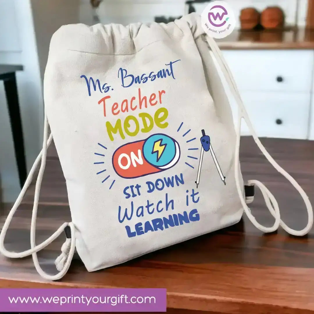 Drawstring Bag- Teacher - WE PRINT
