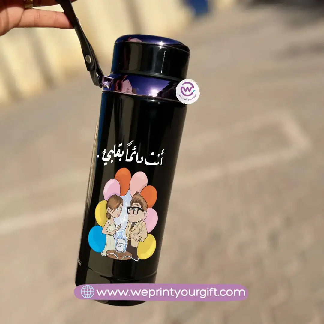 Thermal Bottle Stainless Steel with Infuser – 800ml | Valentine Cartoon Up-Inspired Design - WE PRINT
