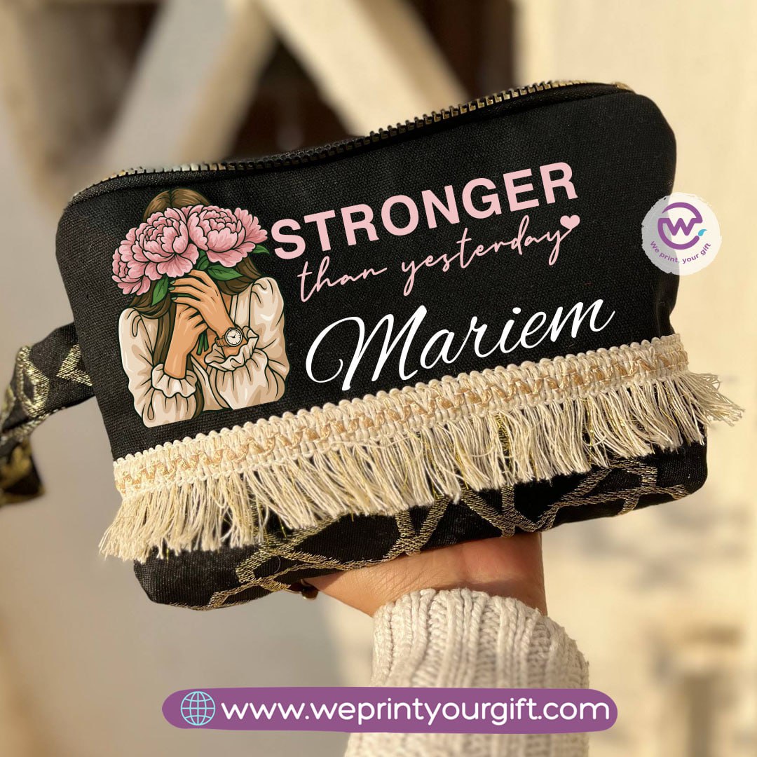 Pencil Case with Islamic Patterns & Tassels | Motivational Digital Art Designs – 17 × 23 cm