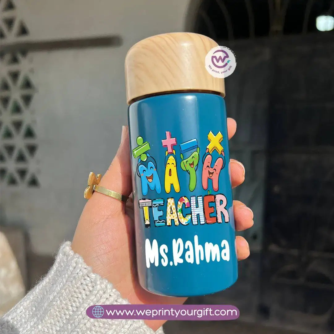 Mini Thermal Coffee Mug โ (150ml & 250ml) | Wooden Lid - Teacher Appreciation Edition