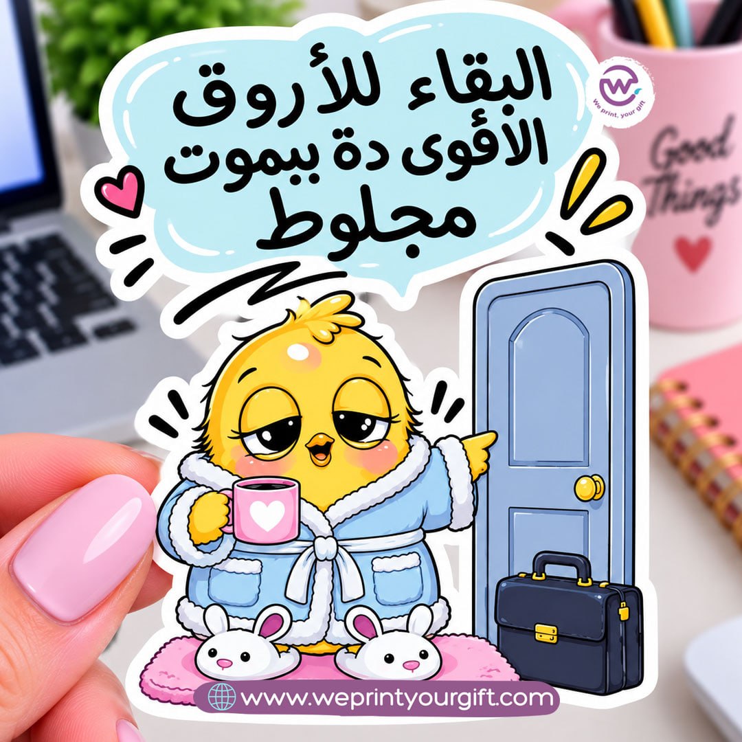 كتكوت صغير، مشاعر يوم عمل كبير – ملصق كوميكس باللهجة المصرية