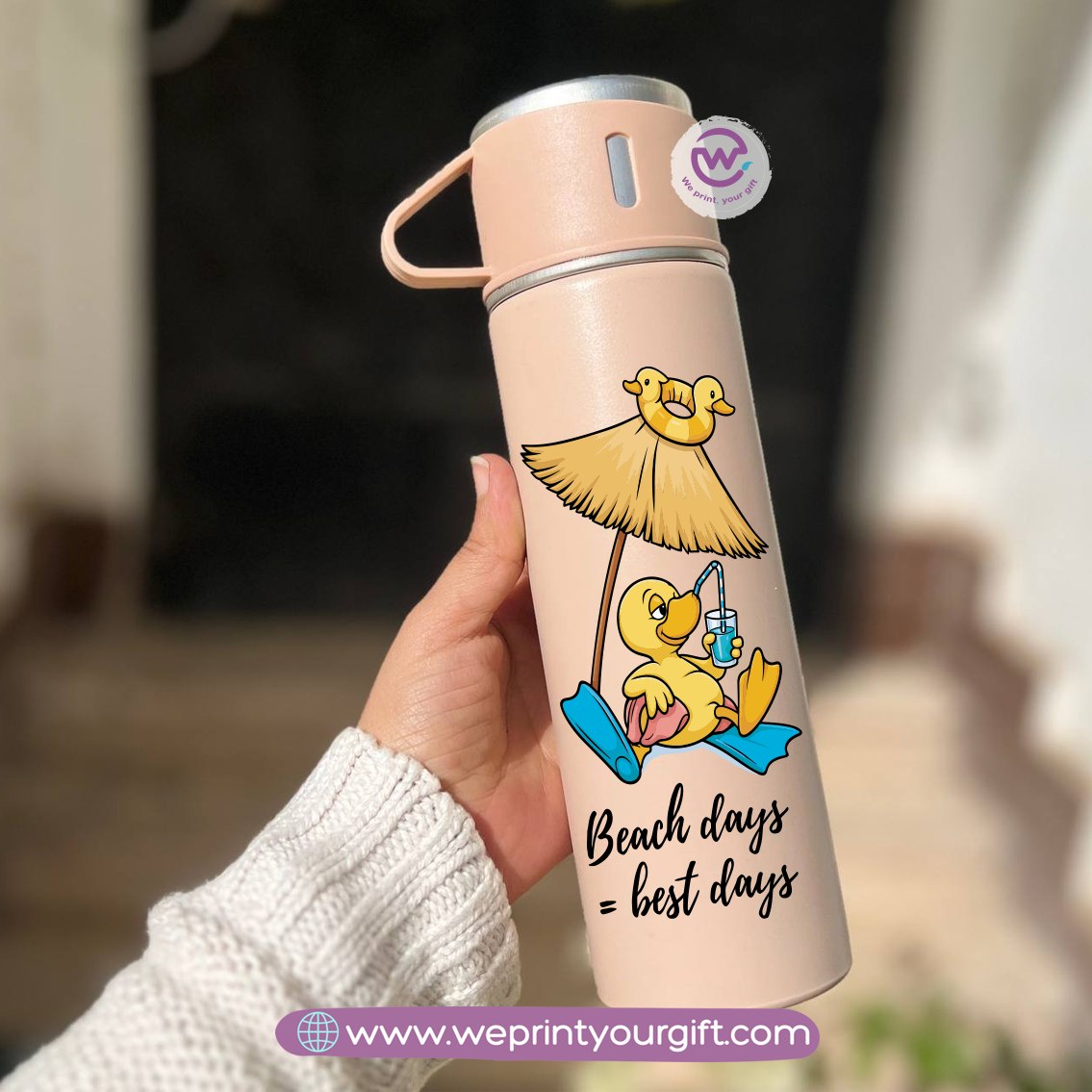 Summer & Beach Thermal Flask Set – 500ml