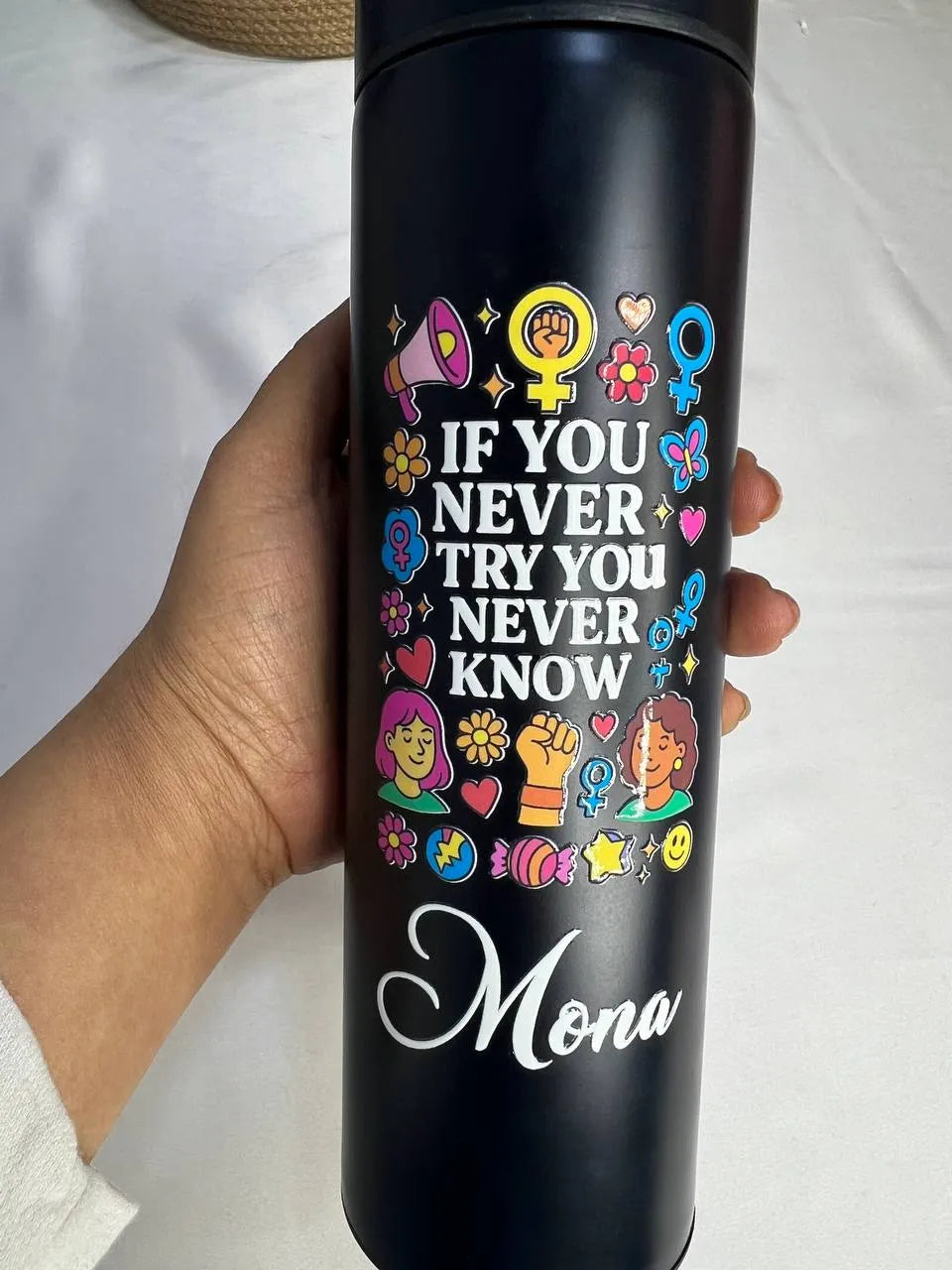 Digital Stainless Steel Thermos with Touch Screen –Sticker Print-Buy 2 Get 1 free - WE PRINT