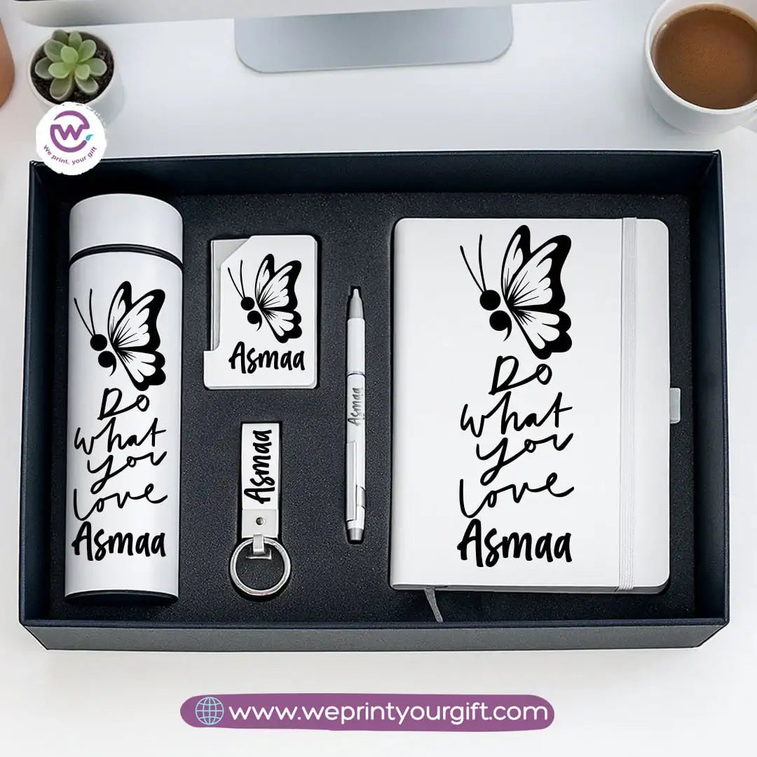 Elegant Personalized Motivation Gift Box with Custom Name – 5-Piece Inspiring Set - WE PRINT