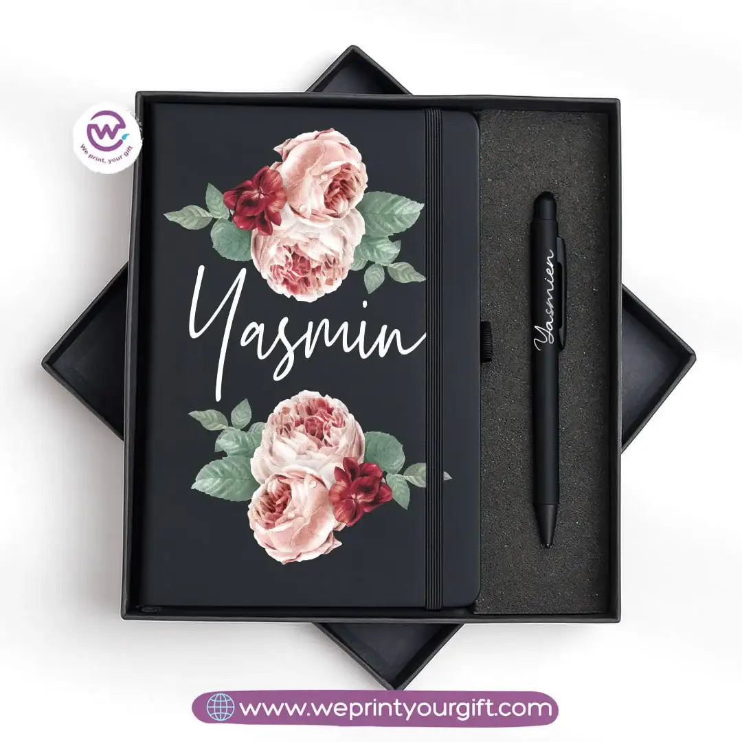 🌸 Floral Personalized Gift Box with Notebook & Metal Pen - WE PRINT