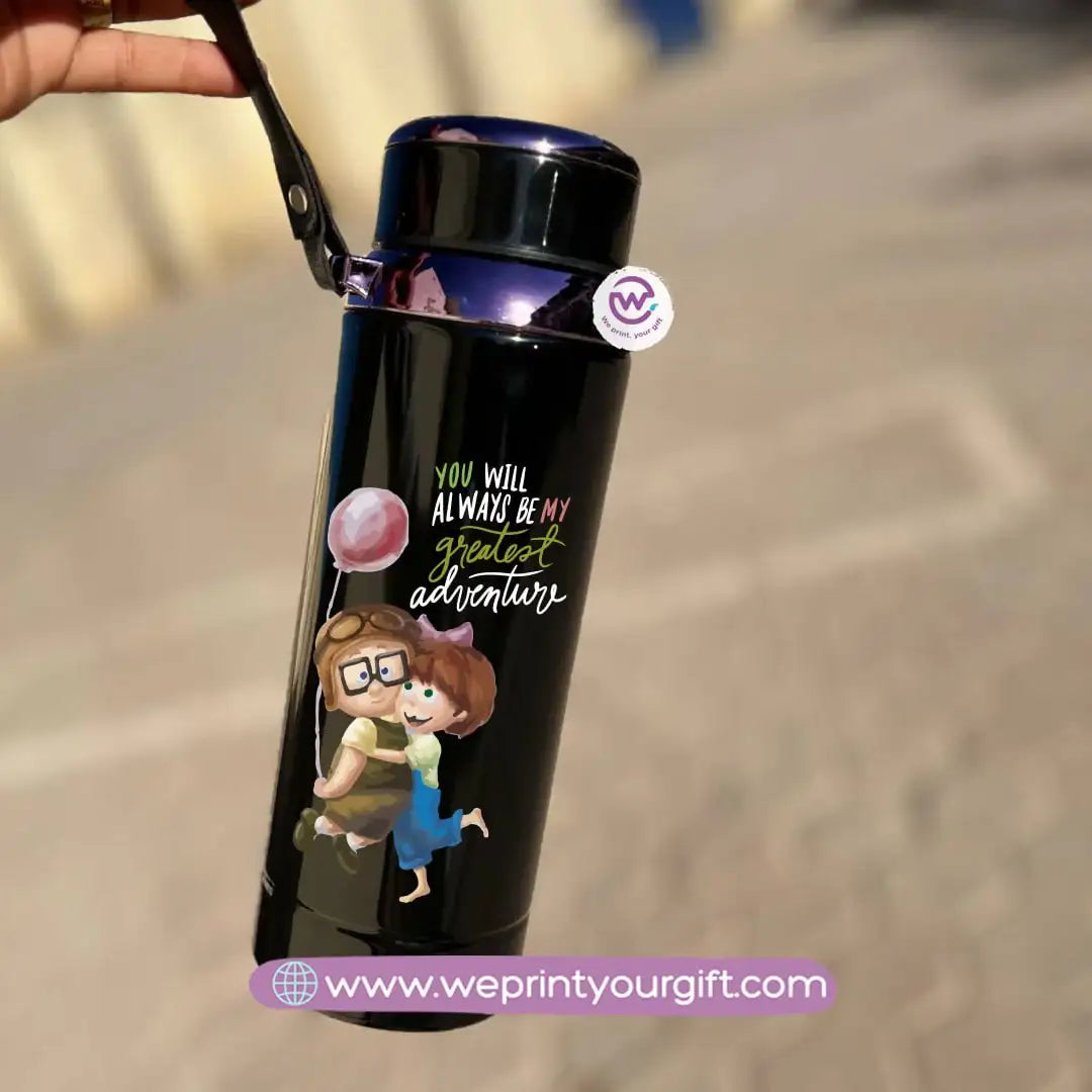 Thermal Bottle Stainless Steel with Infuser – 800ml | Valentine Cartoon Up-Inspired Design - WE PRINT