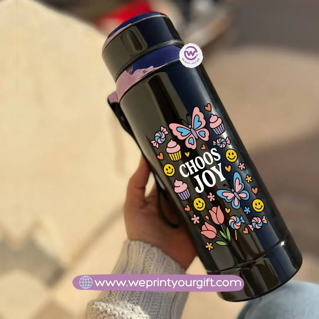 Thermal Bottle Stainless Steel with Infuser – 800ml | Motivational Doodle Design - WE PRINT