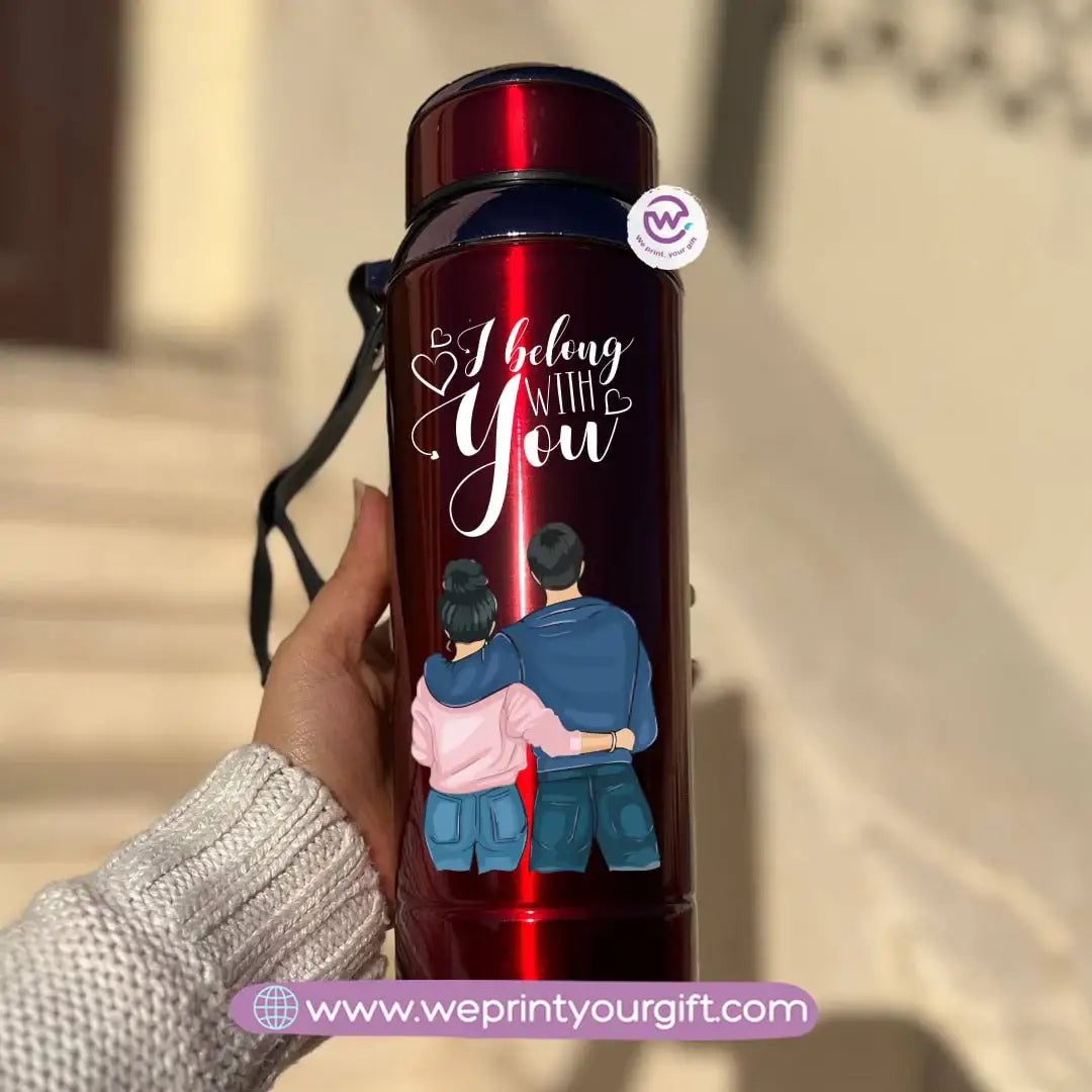 ❤️ Thermal Bottle Stainless Steel with Infuser – 800ml | Valentine Design - WE PRINT