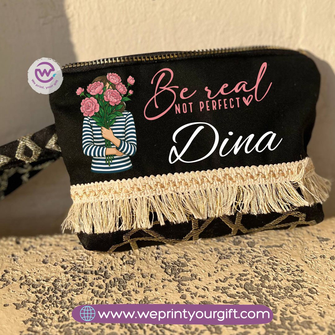 Pencil Case with Islamic Patterns & Tassels | Motivational Digital Art Designs – 17 × 23 cm