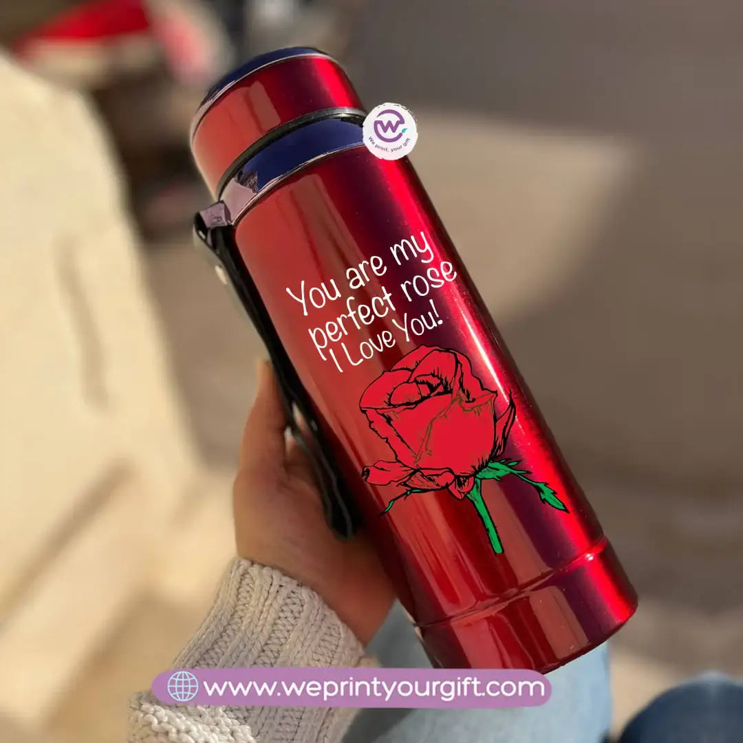 ❤️ Thermal Bottle Stainless Steel with Infuser – 800ml | Valentine Design - WE PRINT