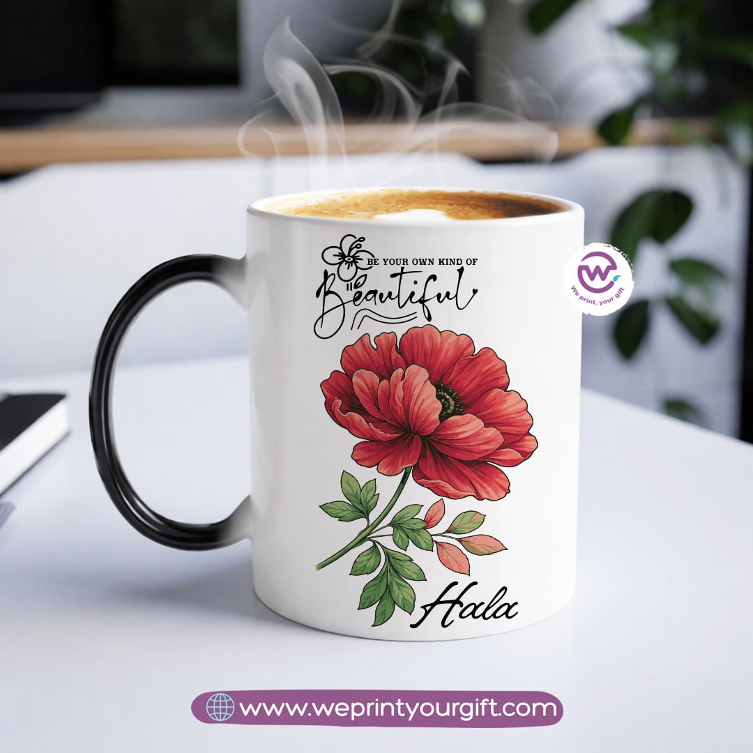 Color-Changing Magic Mug – Inspirational Floral Design | Personalized Gift