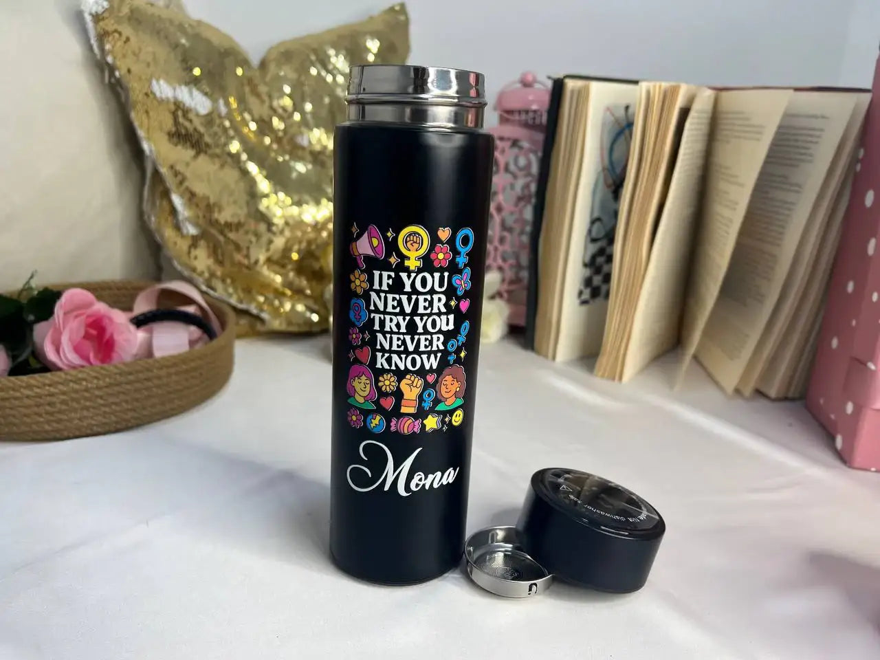Digital Stainless Steel Thermos with Touch Screen –Sticker Print-Buy 2 Get 1 free - WE PRINT