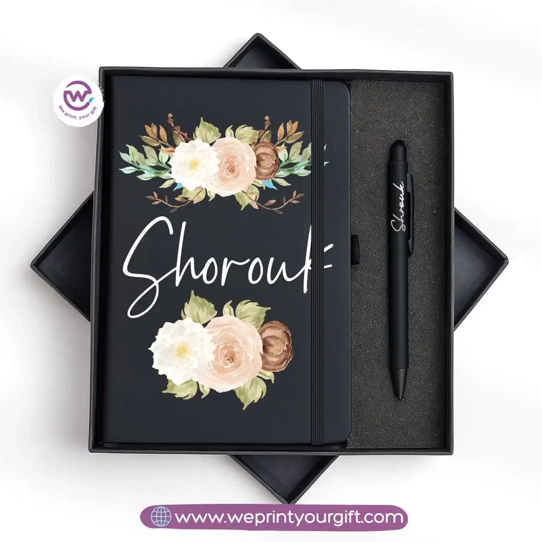 🌸 Floral Personalized Gift Box with Notebook & Metal Pen - WE PRINT
