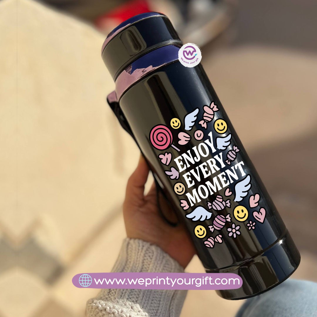 Thermal Bottle Stainless Steel with Infuser – 800ml | Motivational Doodle Design