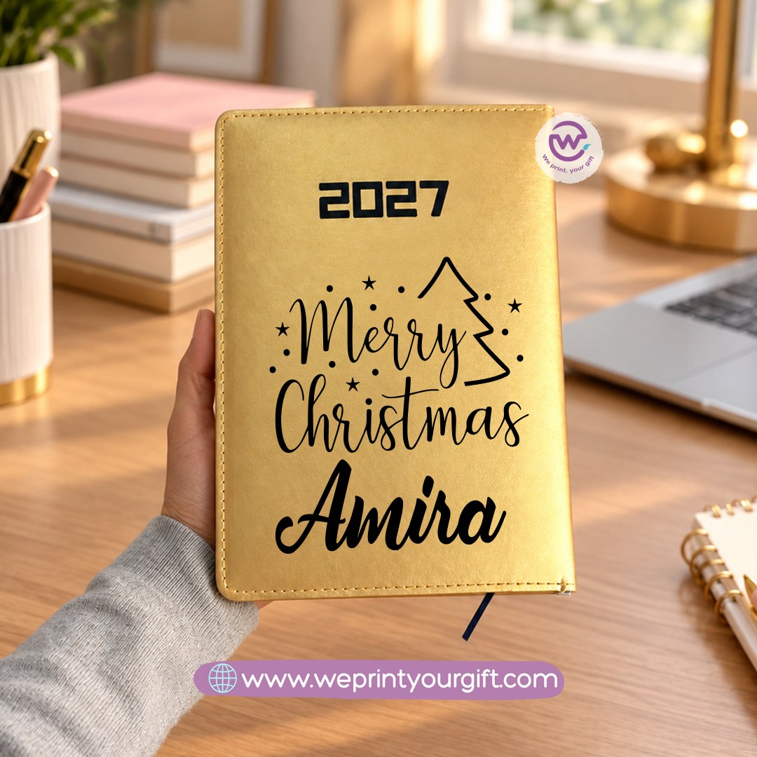 Christmas One Line Art 2027 Daily Planner – Personalized Agenda with Minimalist Holiday Designs