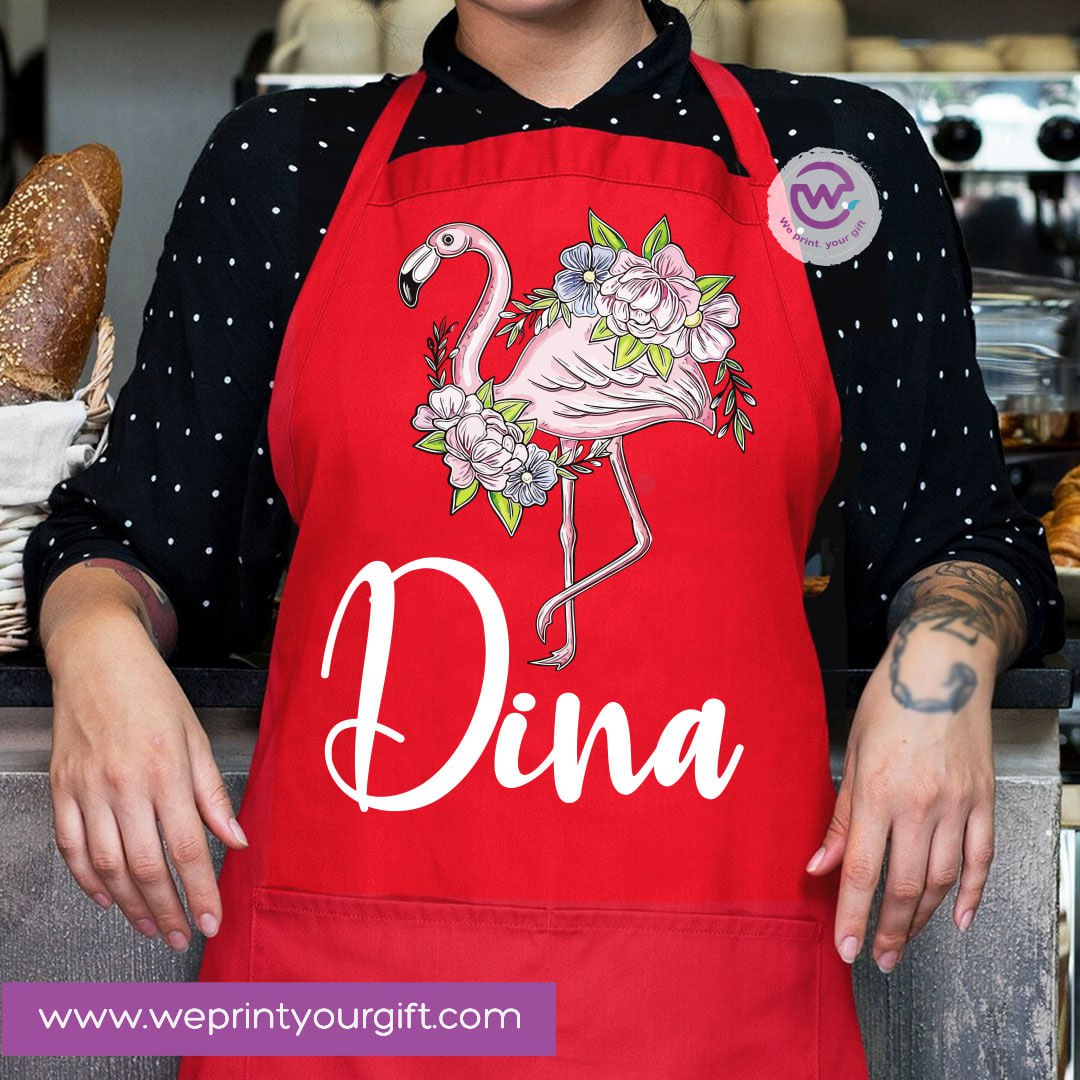 Personalized Name Apron – Heavy Cotton Cooking Apron with Pocket & Adjustable Tie