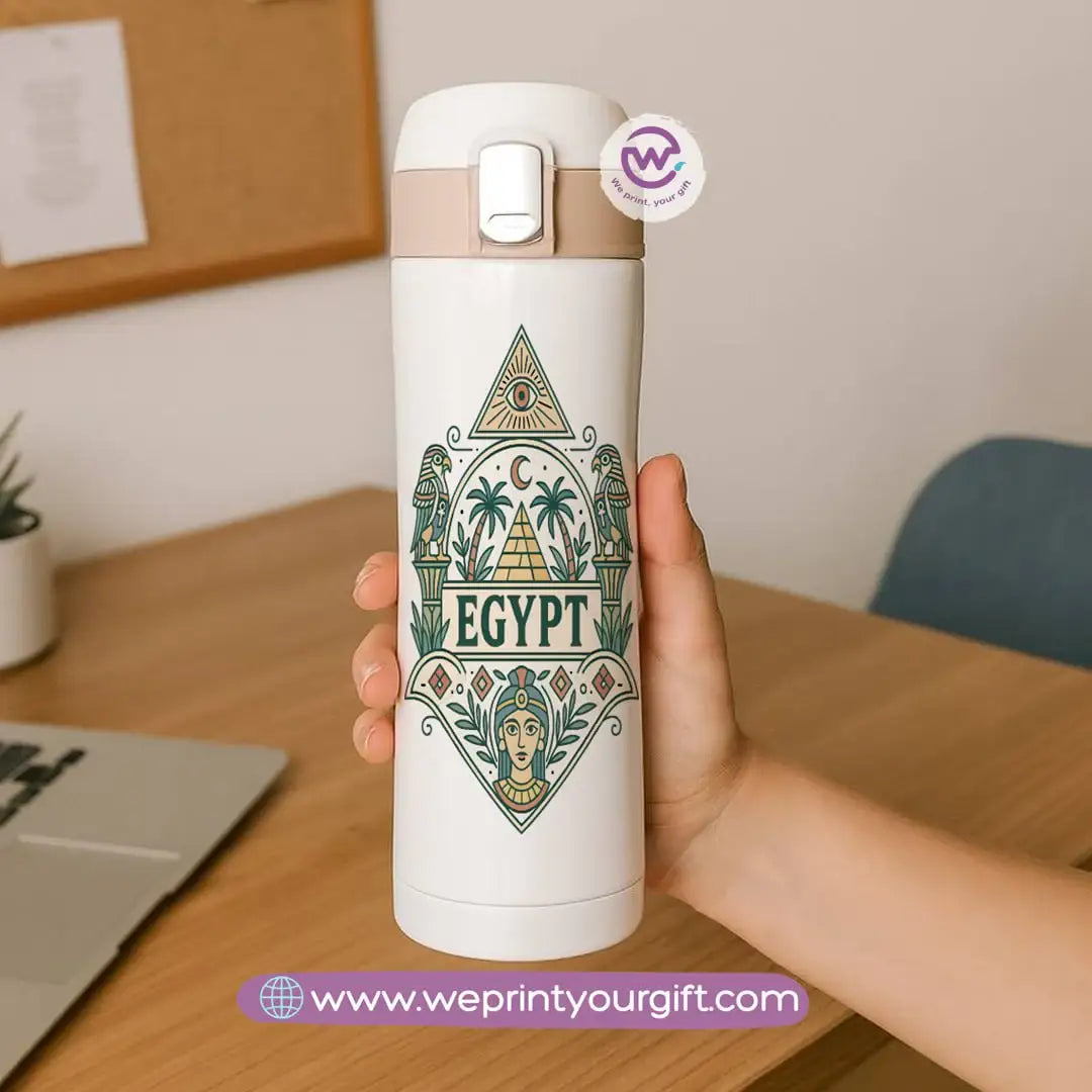 Slim Thermal Mug-Egyptian Pharaonic Design - WE PRINT