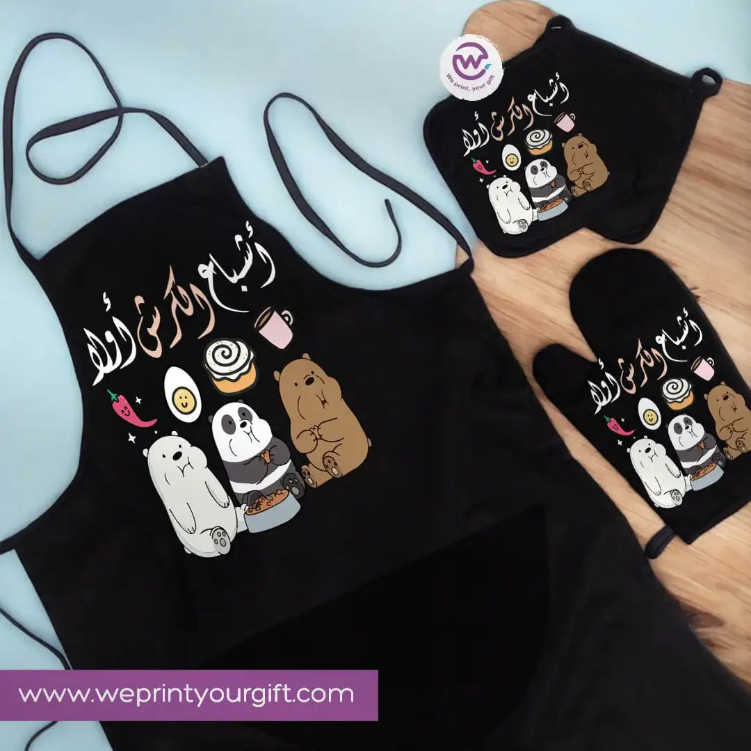 Funny Comic Kitchen Apron Set -3 Pieces - WE PRINT