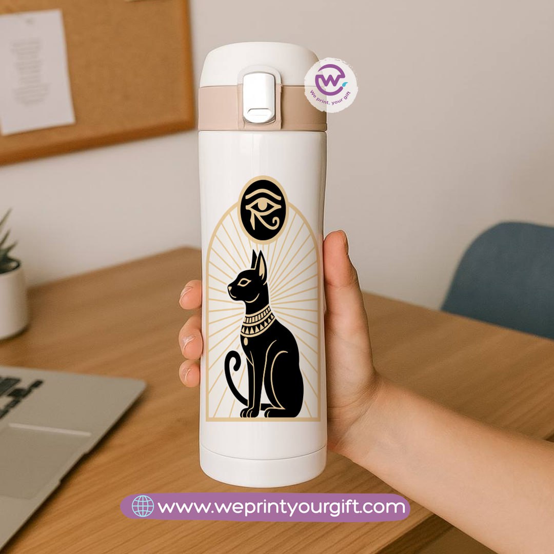 Slim Thermal Mug-Egyptian Pharaonic Design