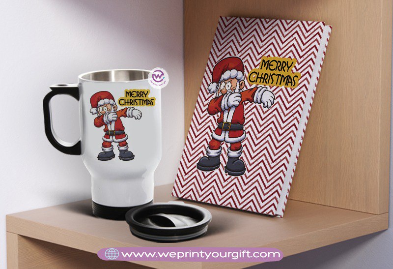 Christmas Notebook & Travel Mug Set – Festive Personalized Gift | We Print Your Gift