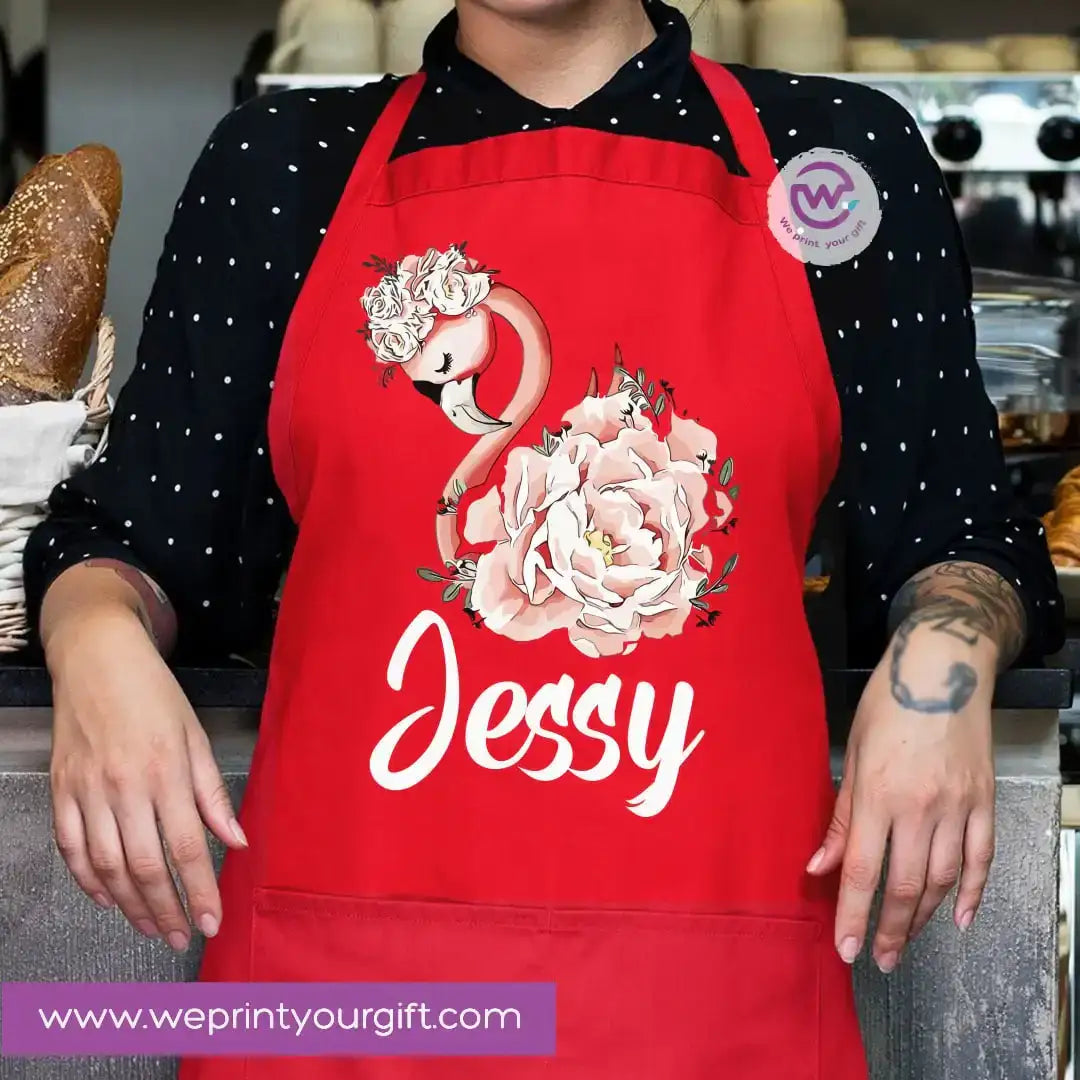 Personalized Name Apron – Heavy Cotton Cooking Apron with Pocket & Adjustable Tie - WE PRINT