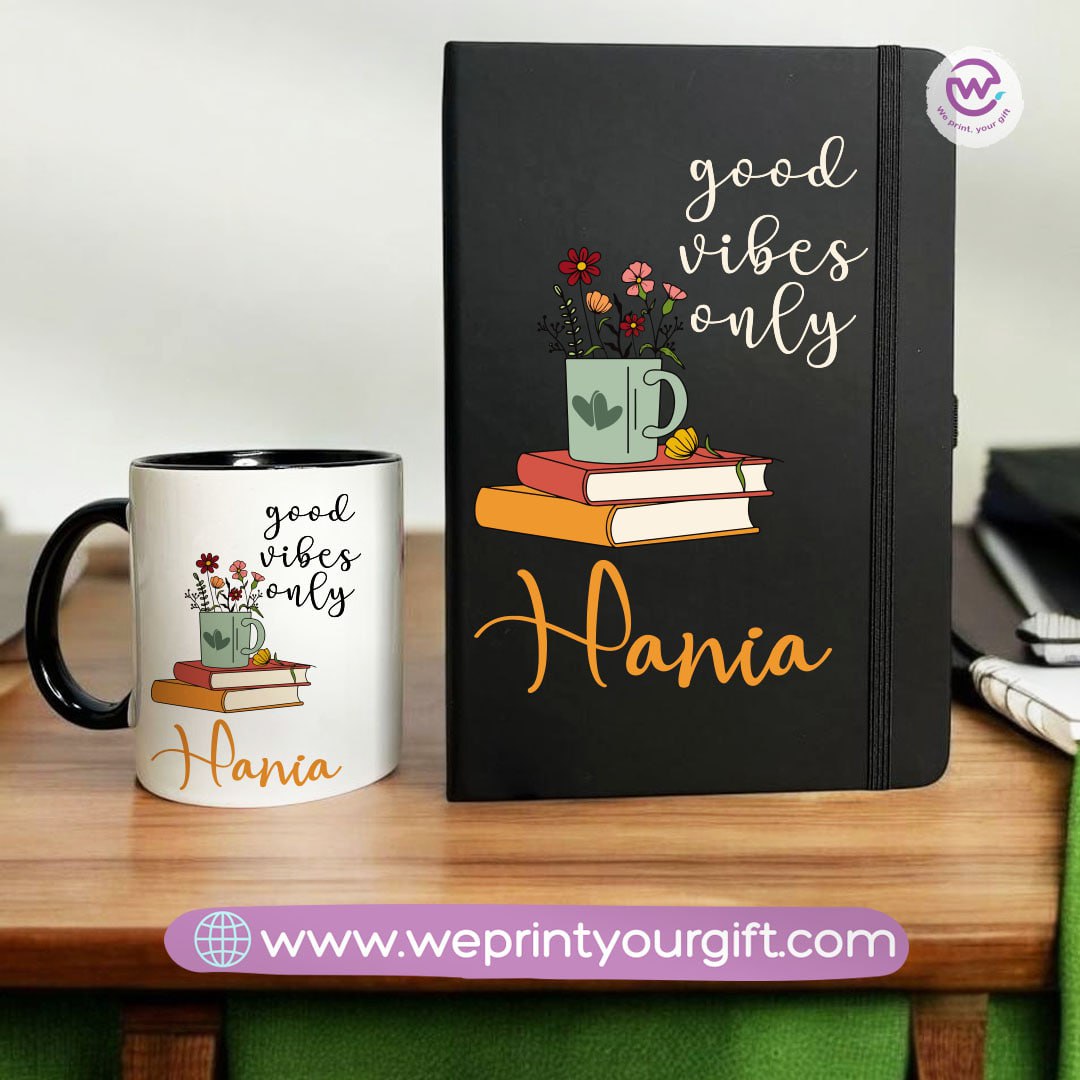 Retro Personalized Mug & Notebook Set – Custom Name Gift | We Print Your Gift