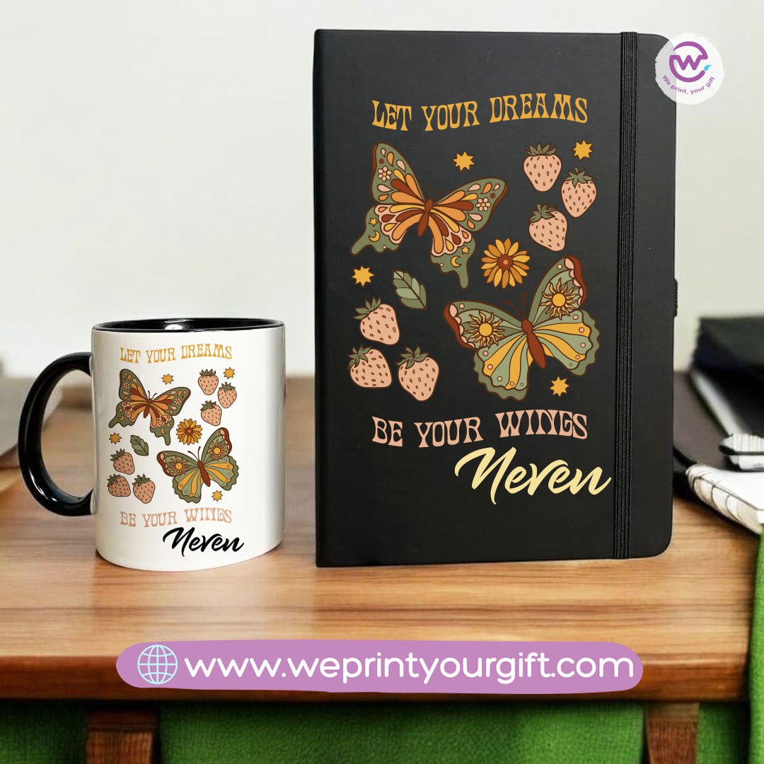 Retro Personalized Mug & Notebook Set – Custom Name Gift | We Print Your Gift