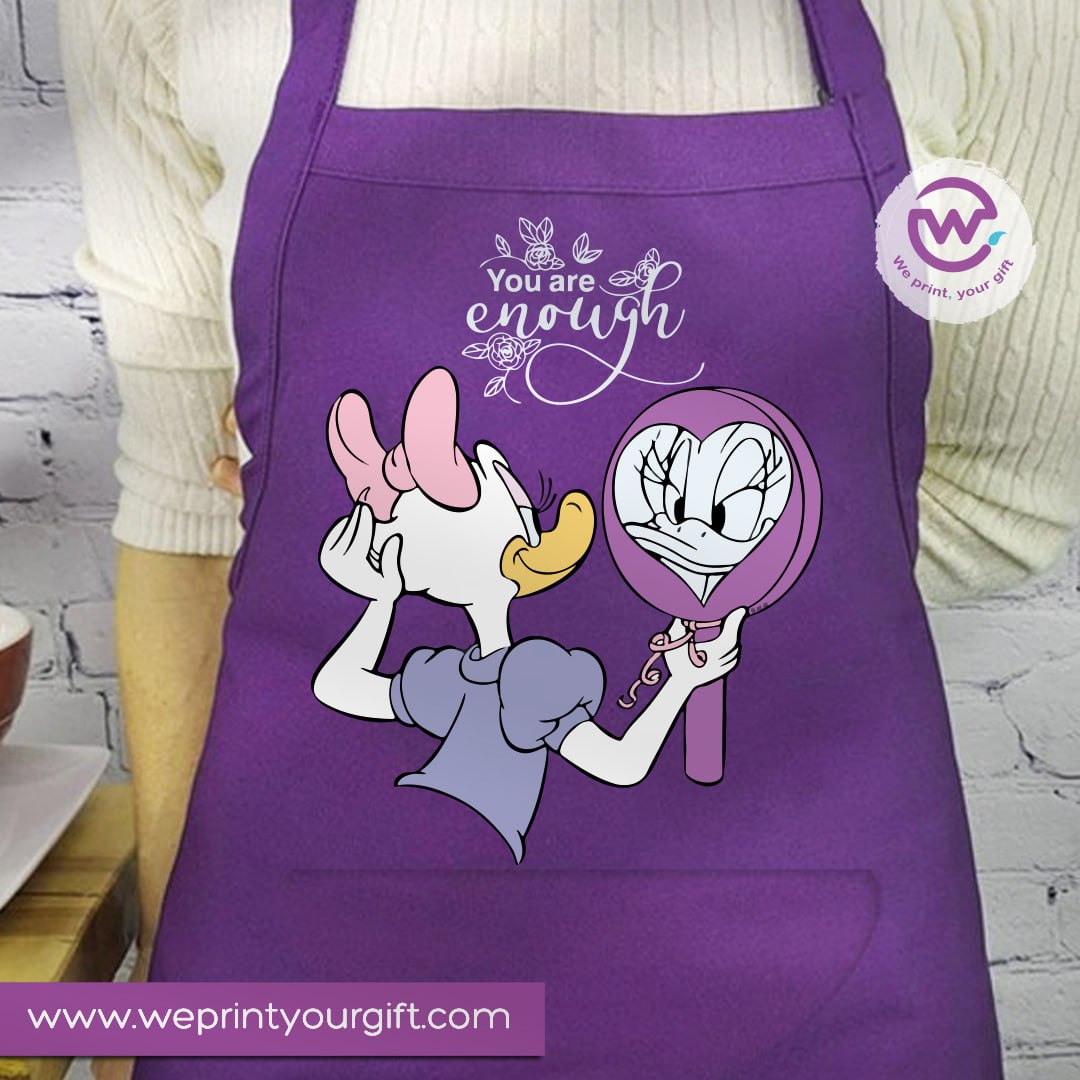 Daisy & Minnie Inspired Apron – Personalized Heavy Cotton Apron with Name and Pocket